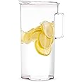 Komax Tritan Plastic Water Pitcher with Lid – BPA-Free, Square Water & Iced Tea Pitcher - Microwave & Dishwasher Safe Plastic Pitcher – Tea, Sangria, or Juice Containers with Lids for Fridge (2.4 Qt)