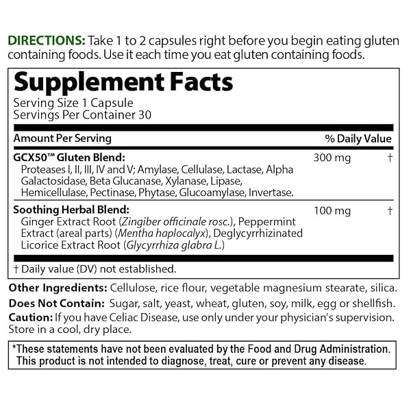 HEALTHY DIGESTIVES GLUTEN CUTTER ENZYME FORMULA – HELPS IMPROVE YOUR BODIES GLUTEN DIGESTION AND ASSIST IN BREAKING DOWN WHEAT, DAIRY AND OTHER GRAINS – CAPSULES – 30 SERVINGS
