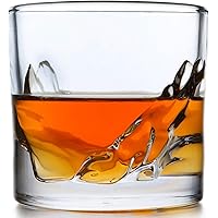 LIITON Grand Canyon Whiskey Glass Set of 4: Heavy Whisky Tumbler Best as Old Fashioned Glasses