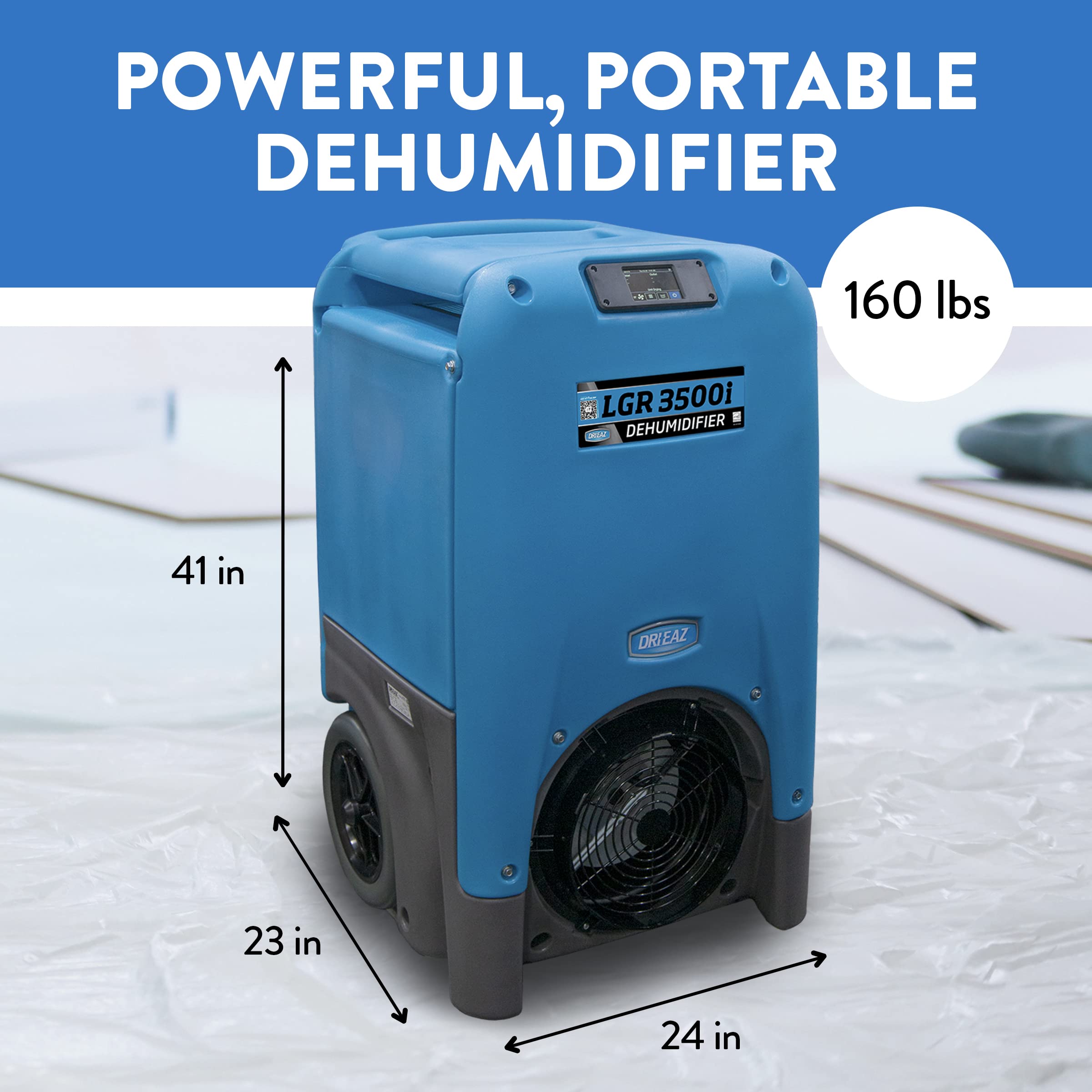 Dri-Eaz LGR 3500i Commercial Dehumidifier with Pump, 30 Gallon, Industrial Dehumidifier