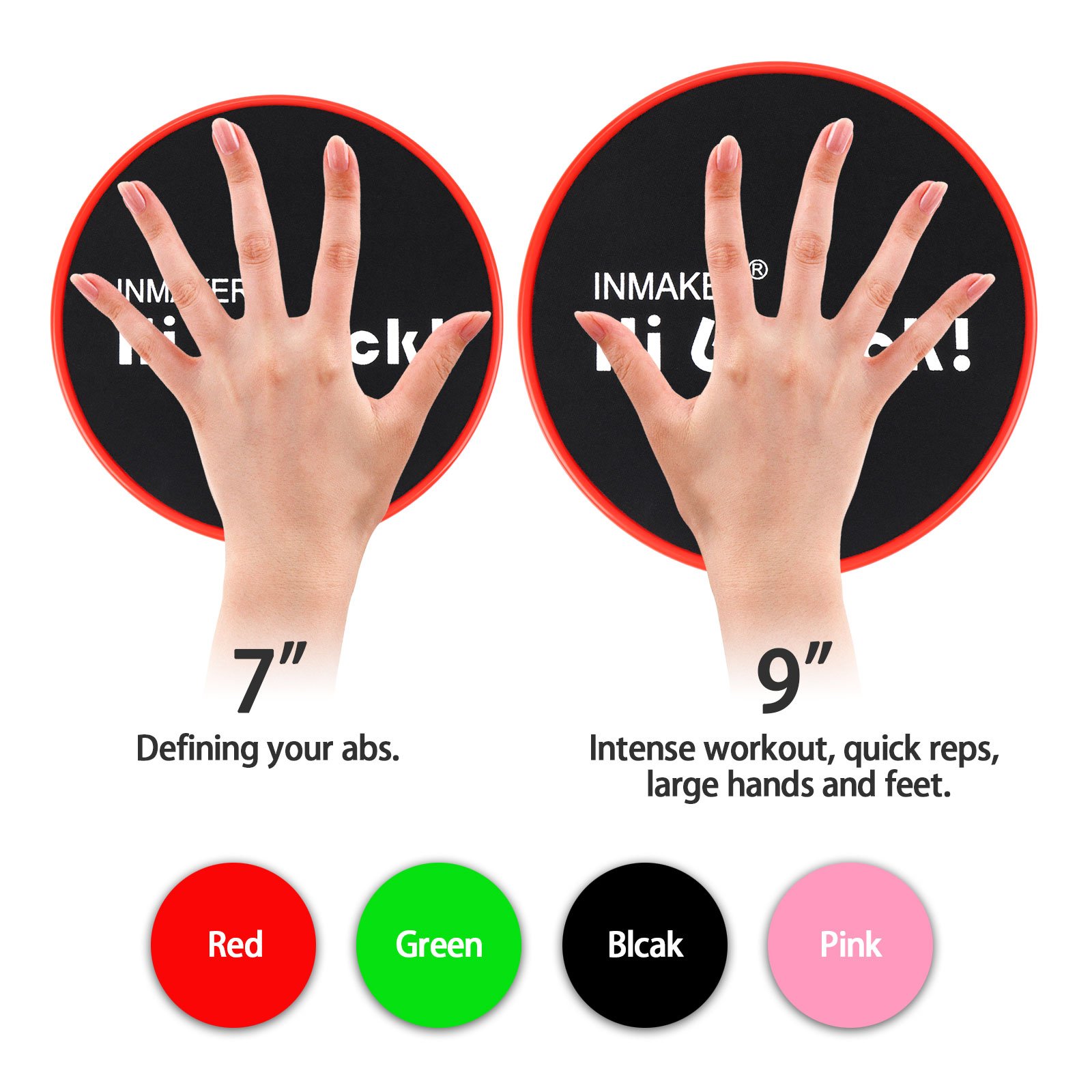 INMAKER Exercise Sliders Fitness, Dual Sided Strength Slides, Core Gliding Discs with Carry Bag, Manual and Ebook - Image 5