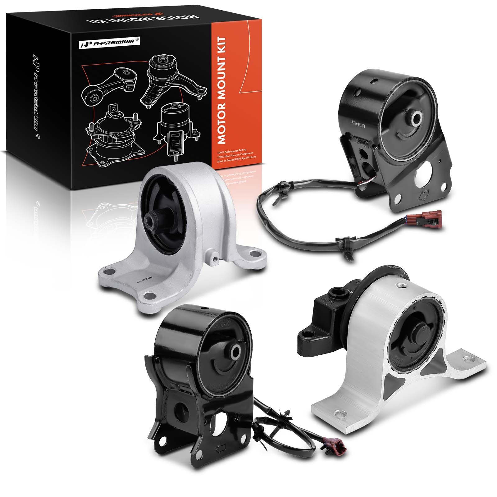 Photo 1 of A-Premium Engine Motor Mount and Transmission Mount Kit Compatible with Nissan Altima 2002 2003 2004 3.5L, Automatic transmission, 4-PC Set, Replace# 112708J10A, 112208J100