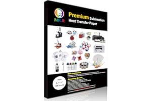 MR.R Premium Sublimation Heat Transfer Paper for Epson and Sawgrass,105gsm 8.5"x11" 100 sheets USA Letter Size per pack