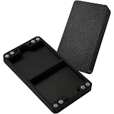 Ravonixis Flat Dice Box MTG Counter Storage for 16mm Dice &ndash; Fits 24 Standard Dice &ndash; Magnetic Storage Case for RPG, MTG, DND, Tabletop Games (Black, Small)