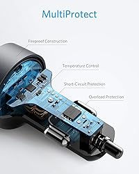USB C Car Charger, Anker 30W 2-Port Type C Fast Car