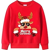 SHDORWXYZ Kids Christmas Sweatshirt Boys Girls Funny Xmas Pullover Long Sleeve Jumper Shirts Toddler Outfit Size 1-7Y