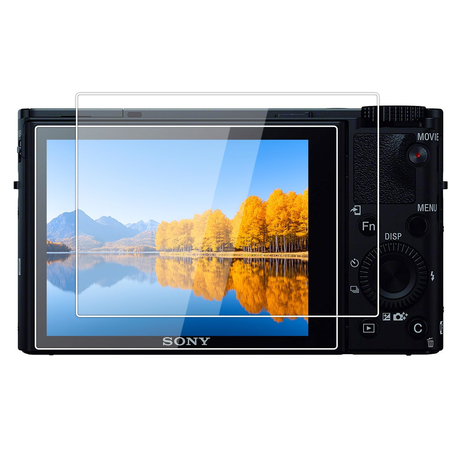 RX100 Screen Protector, kinokoo 0.25mm 9H Hardness Tempered Glass Film for SONY DSC-RX100/RX100 II/ RX100 III/RX100 IV/RX100 V/RX100 VI/VII and RX100 RX100M2/M3/M4/M5/M6/M7 Digital Camera (2 pack)