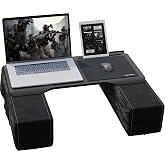 Couchmaster CYBOT, Premium Ergonomic Lap Desk for Notebooks, Sustainable Bamboo Construction, Kevlar Cushion Front, Ventilated Design, Fits Up to 17-Inch Laptops