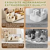 BULLA 360 Rotating Makeup Organizer 2 in 1 Milky White 5 Compartments view 5