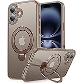 XXDD (360° Spin Magnetic Stand for iPhone 16 Case, (Compatible with MagSafe) (18FT Military Protection) Case for iPhone 16, 6.1 inch, Desert Titanium