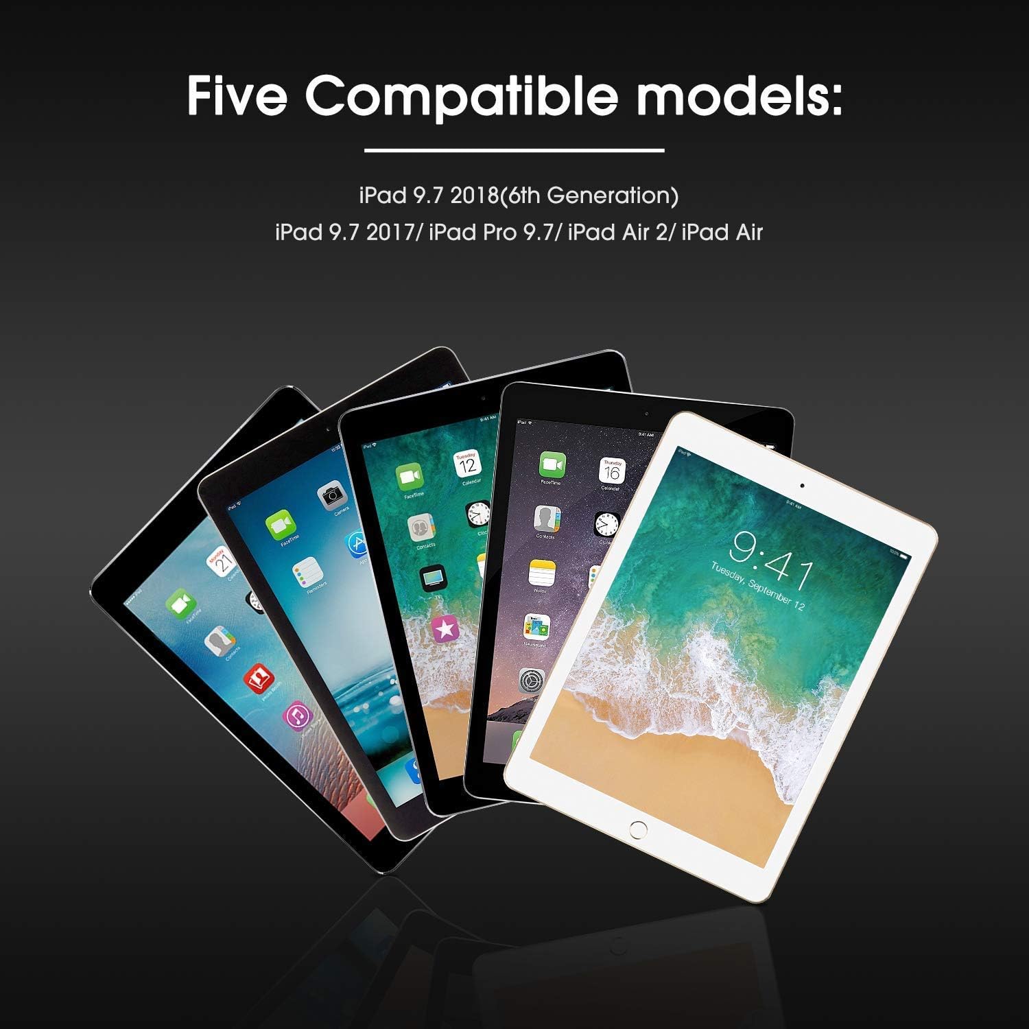 [3 Pack] iPad 9.7 6th Generation Screen Protector, OMOTON Tempered Glass Screen Protector for Apple iPad 9.7" (2018 & 2017) / iPad Pro 9.7 Inch / iPad Air 2 / iPad Air 9.7 Inch: Computers & Accessories