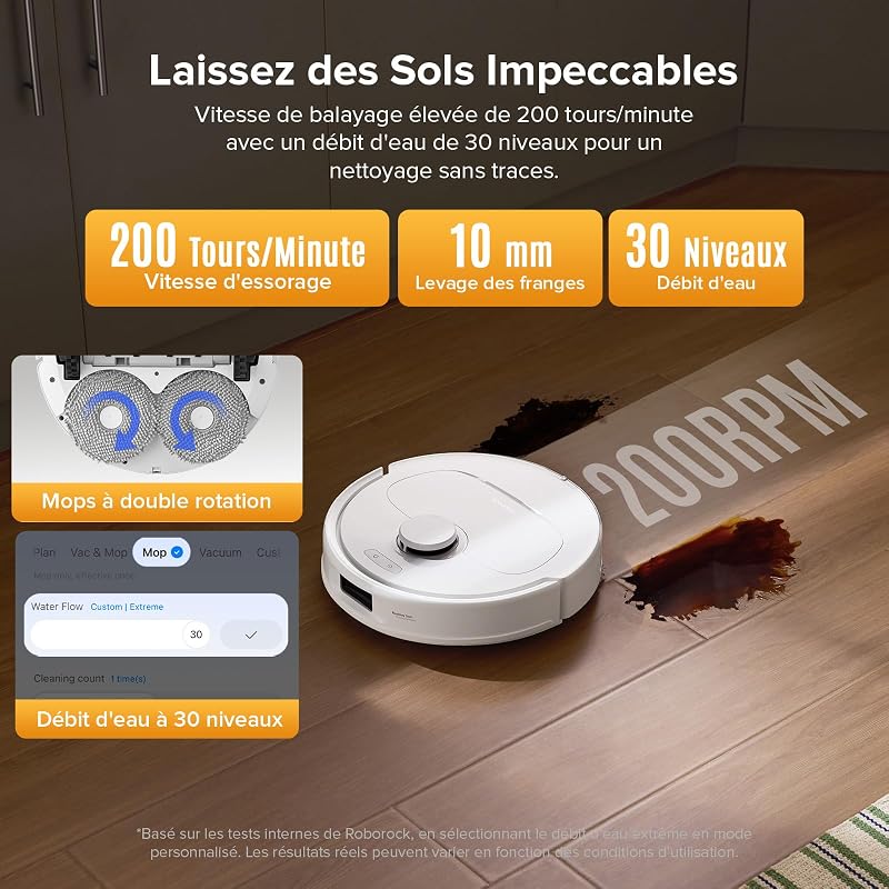 QV 35S Robot Aspirateur Set, 10 000 pa d'Aspiration, Double Système Anti-Enchevêtrement, Deux Balais Relevables 10mm, Technologie RéActive & Navigation PreciSense LiDAR, Station Tout-en-Un