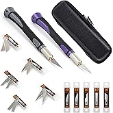 EHDIS 2PCS Exacto Knife Set Utility Craft Precision Hobby Knife Kit with 50PCS Blades for Art, Working-Stencil, Scoring, Scra