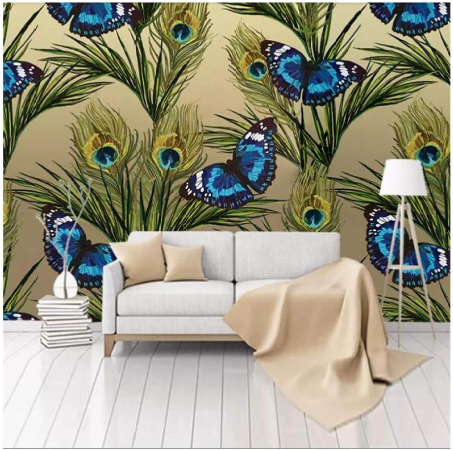 Papel Pintado Fotográfico Nórdico pequeño fresco selva tropical azul