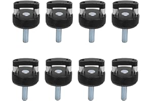 FABATER Hard Top Quick Removal Fastener Thumb Screw, 8PCS M8 1.25 Thread Integrated D Ring for Bronco 2dr 4dr 2021 Onwards, Easy Installation, Hardtop Quick Release Fasteners (Black)