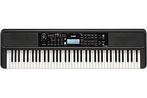 Yamaha PSR-EW320 76 Touch Sensitive Key Portable Keyboard for Beginners with Music Rest, Power Adapter