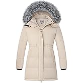 WULFUL Girl's Winter Long Coats Hooded Parka Kids Warm Puffer Jacket