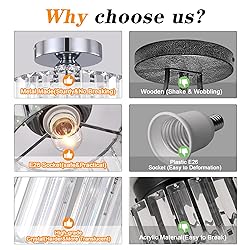 BUXVRCS Semi Flush Mount Ceiling Light, Modern