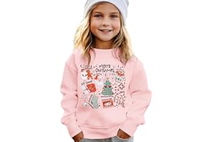 AG AGUU Christmas Sweatshirt for Toddler Baby Girls Merry Xmas Shirt Cute Doodle Graphic Crewneck Pullover Top 1-5 Years