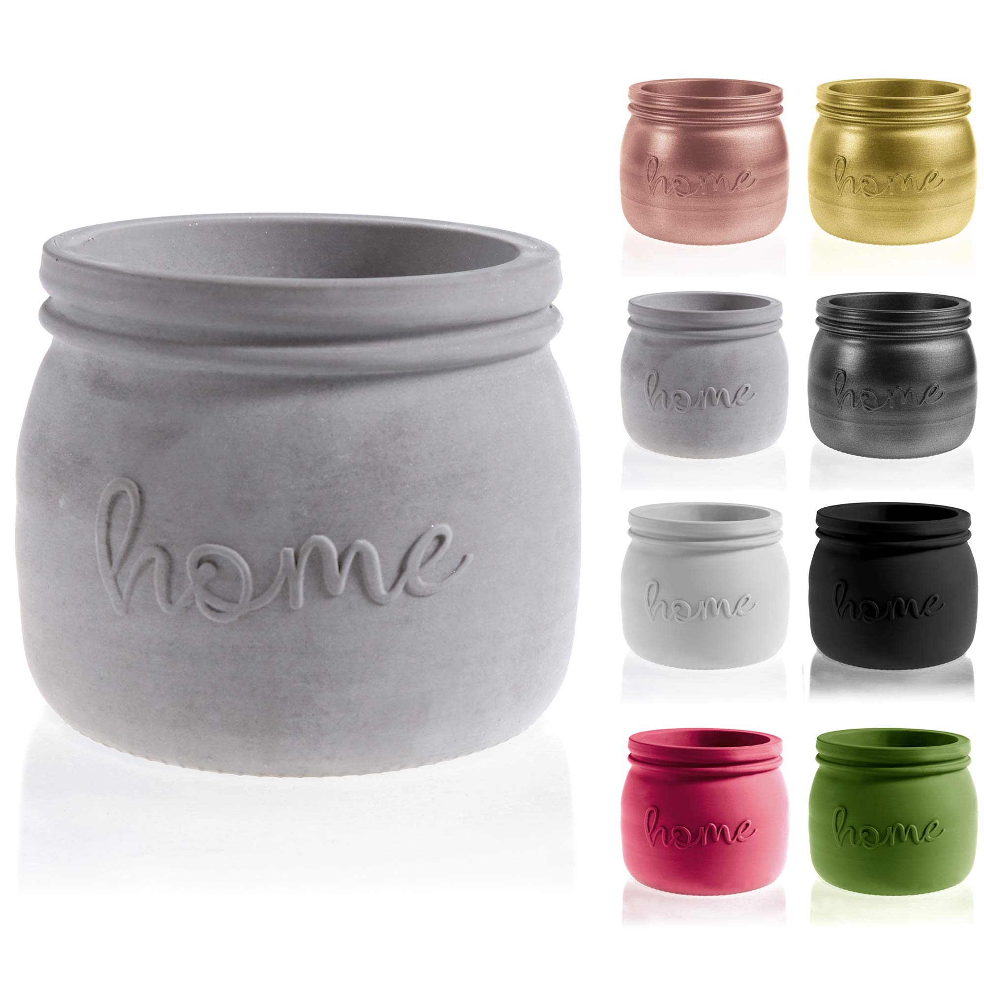 CONCRETTE Home Concrete Flower Pot Cement Planter Diameter 11 cm 17 Colours