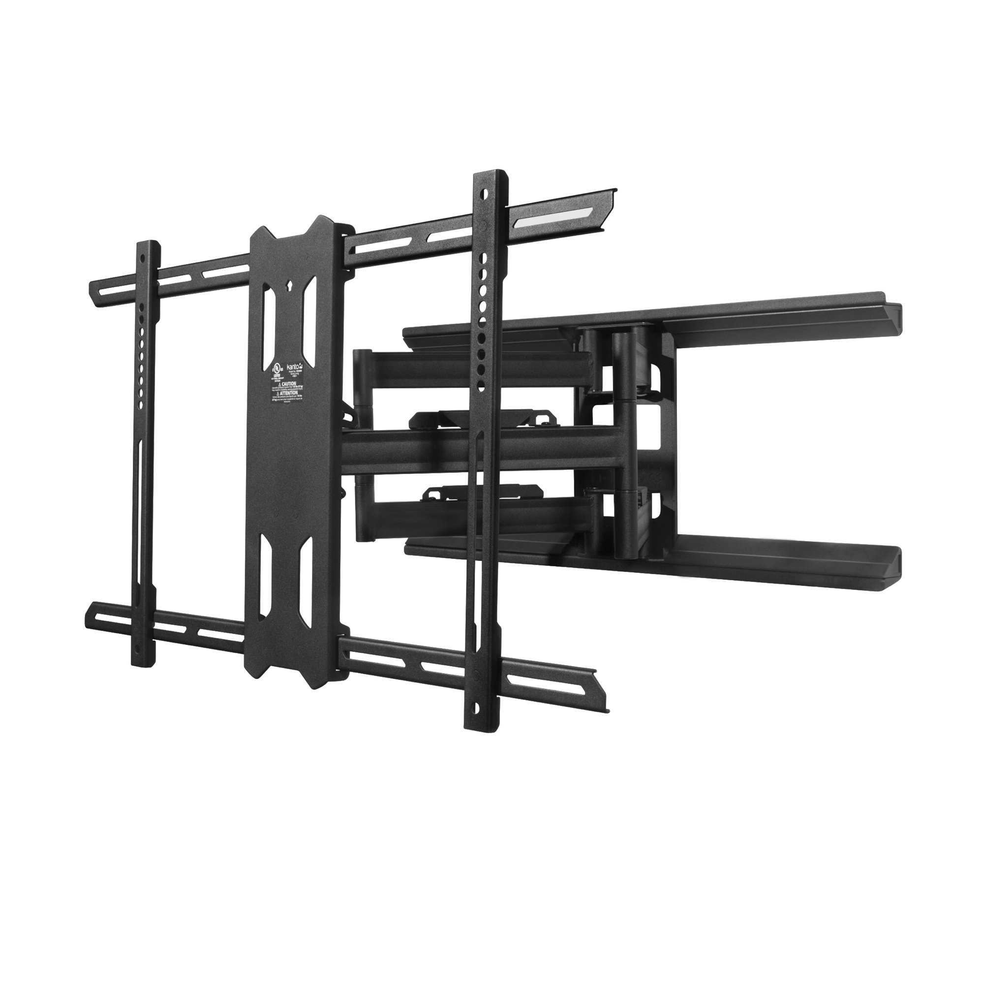 Kanto PDX680 Full Motion Articulating TV Wall Mount for 39-inch to 80-inch TVs Weighing up to 125 Pounds | Integrated Cable Management | Low Profile and 24-in Extension | Black