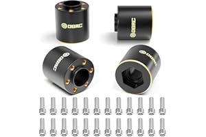 OGUNKE OGRC 1.9" Wheel Adapter 12mm Hex Hub Widen 6mm 9mm 15mm 22mm Brass Weights for SCX10 TRX4 GEN7 GEN8 1/10 RC Crawler (22mm)
