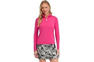 Stella Parker Women's Performance 1/2 Zip Polo Pullover – UPF 50+, Stretch Fabric, Inner Arm Mesh Inserts