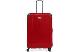 Kenneth Cole REACTION Flying Axis Collection Lightweight Hardside Expandable 8-Wheel Spinner Luggage, Cherry Red, 28-Inch Checked