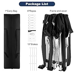 TOOLUCK 10x20 Pop Up Canopy Tent Waterproof Outdoor