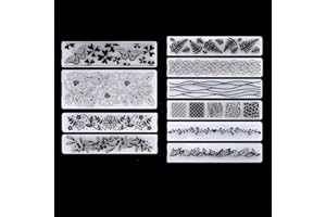 QSZKEER 10Pcs Butterfly Flower Leaf Plastic Embossing Folder DIY Craft Template Molds Stamp Stencils Scrapbook Paper Cards Photo Album Making Tool Embossing Folders Handmade Art Craft Supplies Decorating Mold