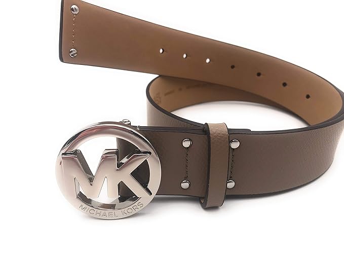 Michael Kors Gürtel, Echtes Leder, OLIVE- Innen Hellbraun Gr. XS, S, M, Breite 4cm, Damengürtel mit MK-Logo