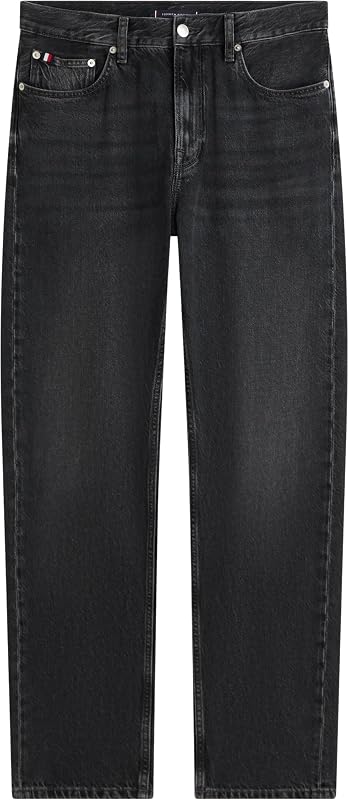Uomo Jeans Regular Straight Dover in Cotone, Nero (Dex Black), 35W/36L