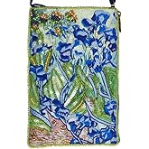 Bamboo Trading Club Bag Blue Irises, 7.5-inch Width