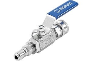 JOEJET High Pressure Washer Ball Valve Kit, 3/8" Quick Connect Ball Valve for Power Washer Hose, 5000 PSI