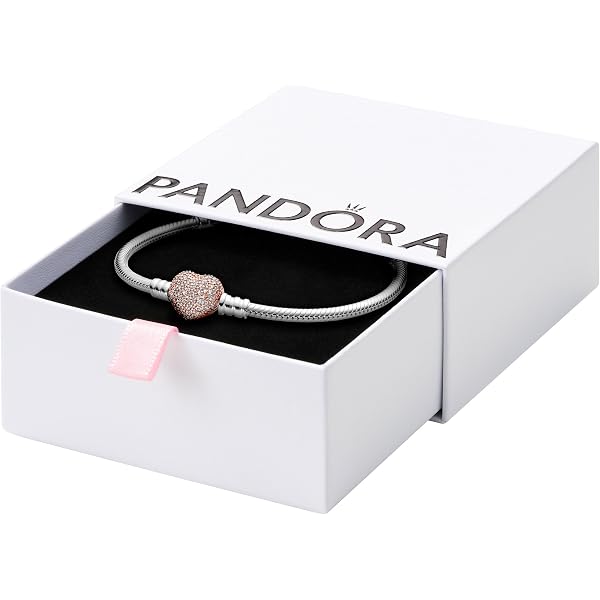 Amazon.com: Pandora Jewelry Moments Sparkling Heart Clasp Snake