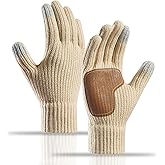 Long Keeper Winter Gloves for Women Men Anti Slip Touch Screen Warm Gloves Stretch Thermal Knit Liner Gloves for Cold Weather