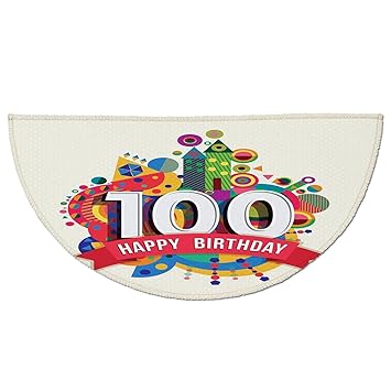 Amazon Com Half Round Door Mat Entrance Rug Floor Mats 100th