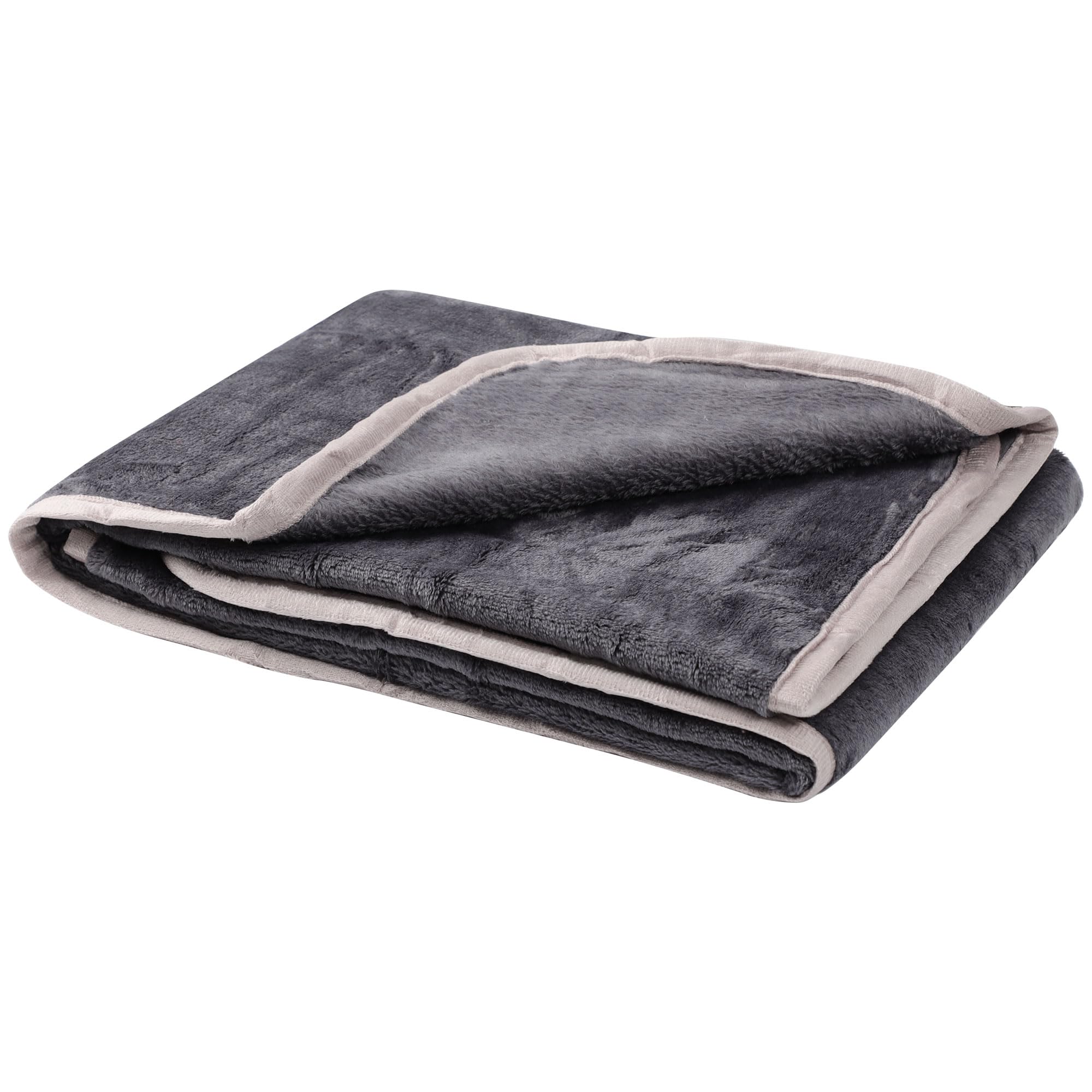 PiccoCasa Pet Dog Blanket Fluffy Fleece Soft and Warm Puppy Bed Blanket Throw Washable Cover Blanket Slate Grey 75cm x 100cm