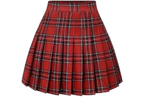 FindDress Women’s Pleated Skirt Mini Skater Basic Skirt School Cheerleader