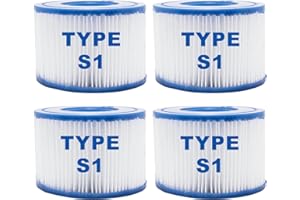 CYXG Hot Tub Filter Type S1 Spa Filters Hot Tub Filters Replacements for All PureSpa Swimming Pool Pump 4.2 x 2.8 Inches 4 Pack
