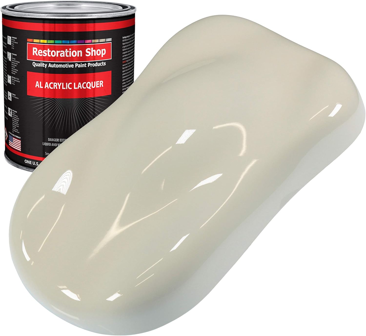 Restoration Shop Performance Bright White Acrylic Lacquer Auto Paint Quart Paint