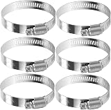 Noosverl Jubilee Hose Clips 40-63mm Stainless Steel 6 Pack