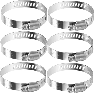 Noosverl Jubilee Hose Clips 40-63mm Stainless Steel 6 Pack