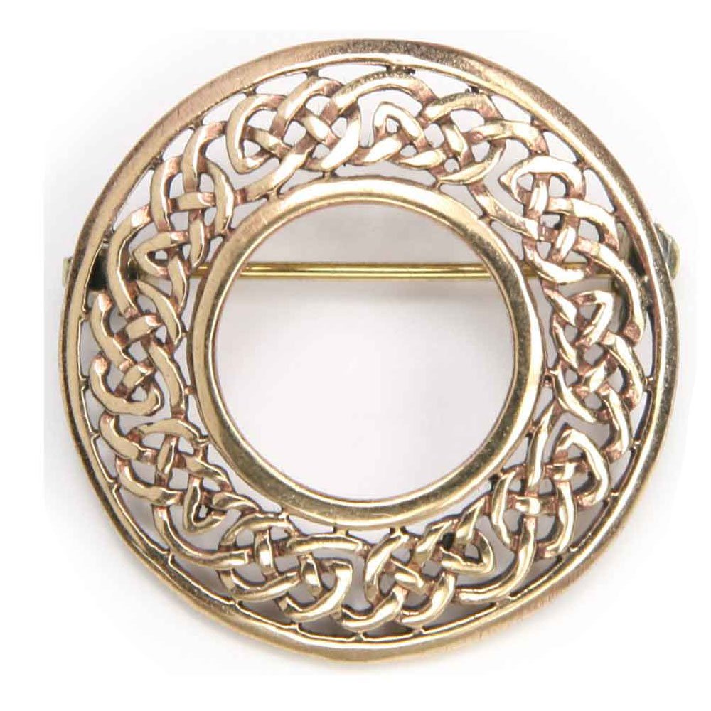Drachensilber Fine Bronze Brooch Antique Jewellery Pin Celtic Knot Robe Clasp Men Women, Bronze, Without Stone