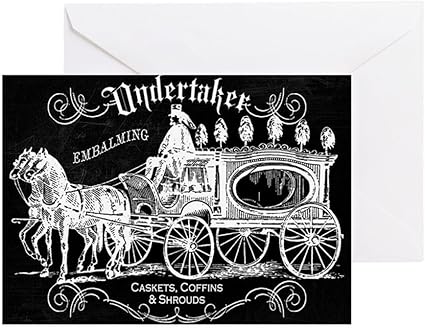Cafepress Undertaker Style Vintage Cartes De Vœux Carte De Vœux Carte De Note Carte D Anniversaire Vierge A L Interieur Brillant Amazon Fr Fournitures De Bureau