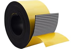 DEVNOL Self Adhesive Solid Neoprene Rubber Strips 3/16 Thick, 4 inch Wide High Grade 65A Rubber Sheet Seal Strip for Gasket, Protection