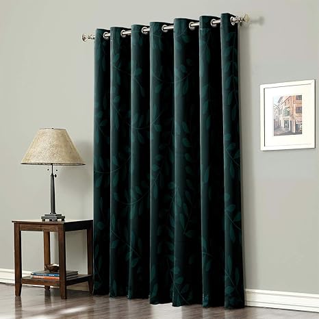 Amazon Com Mosphee 52x36 Inch Drop Thermal Insulated Window Curtains Vintage Dark Green Plants Room Darkening Blackout Light Block Curtain Panels For Bedroom Living Room Kitchen Home Kitchen