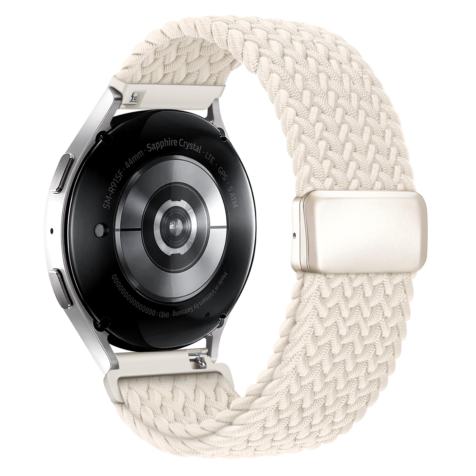 Magnetic Braided Bands Compatible with Samsung Galaxy Watch 7 6 4 5 FE Band 44mm 40mm/Galaxy Watch 6 4 Classic 47mm 43mm 42mm 46mm/Watch 5 Pro 45mm, 20mm Nylon Sport Strap for Samsung Watch
