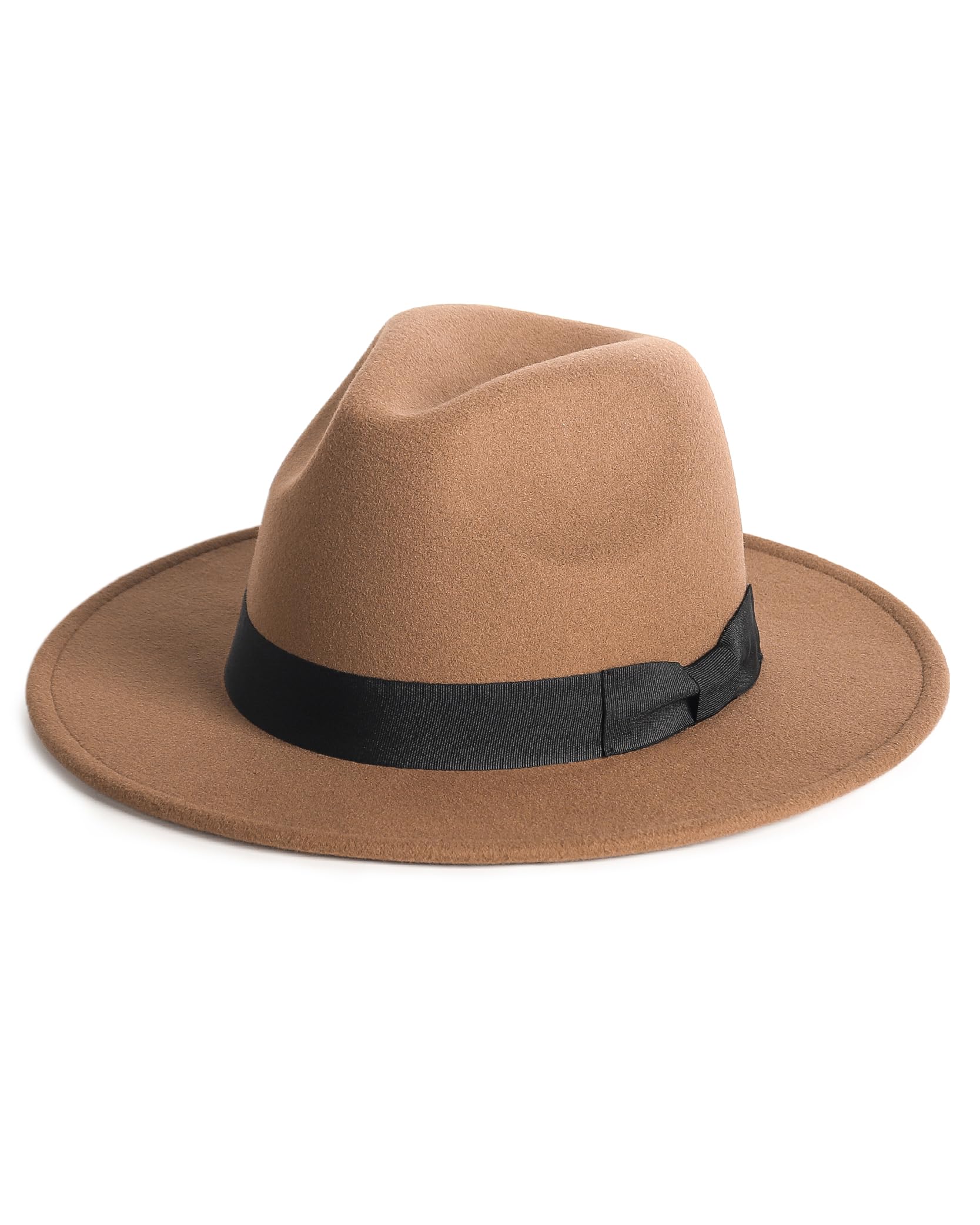 Photo 1 of Zylioo Oversize XXL Felt Fedora Hats,Large Warm Panama Fedora Hat,Unisex Wide Brim Fedora Hat with Ribbon