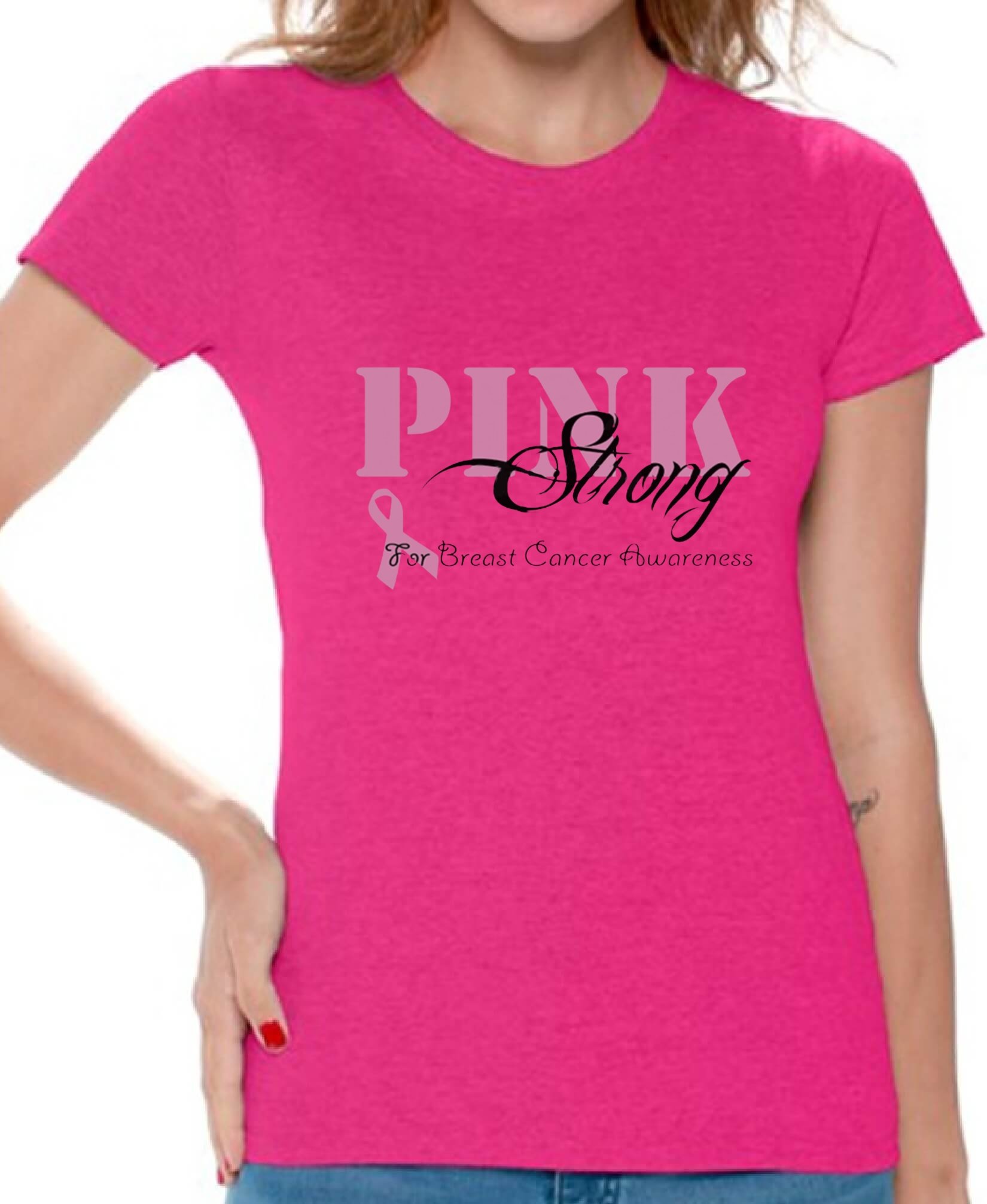 Pink Strong T Shirt Breast Cancer Awareness Shirt 1335 Jznovelty